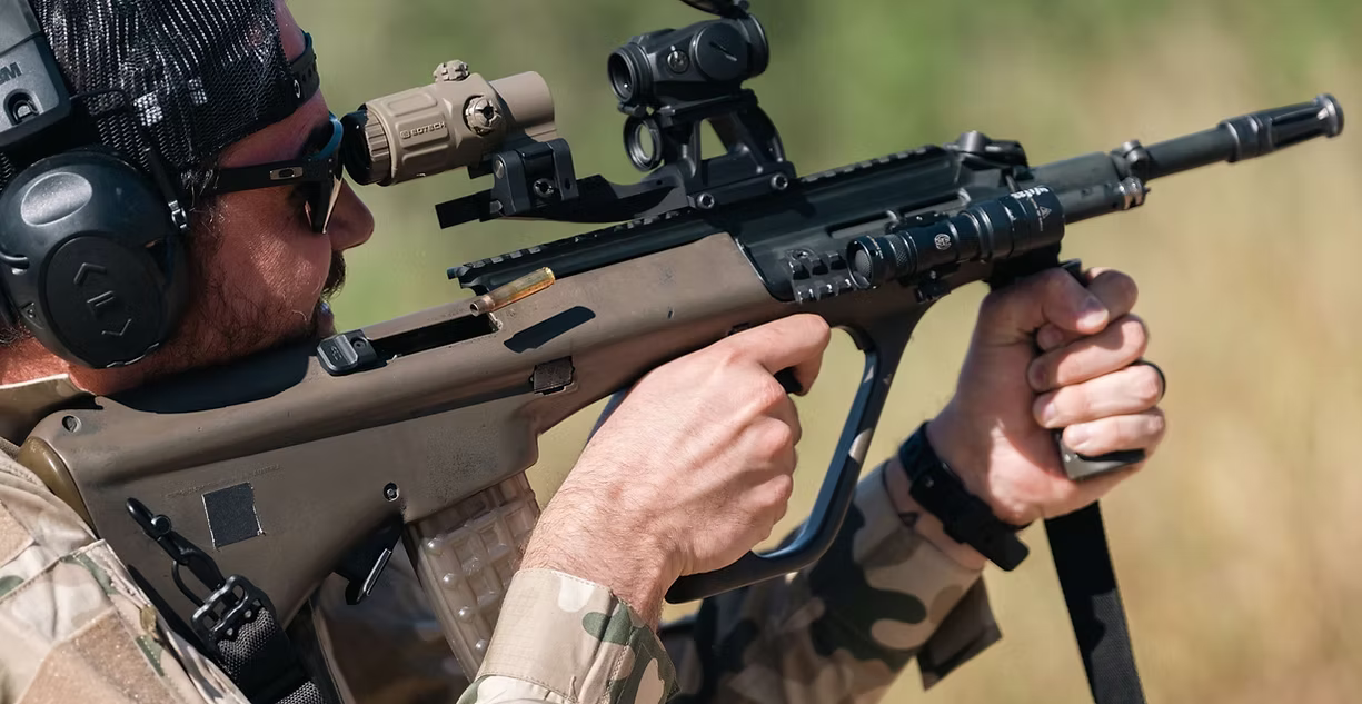 ARID USA Low Profile Brass Deflector for Steyr AUG (Standard Pattern)