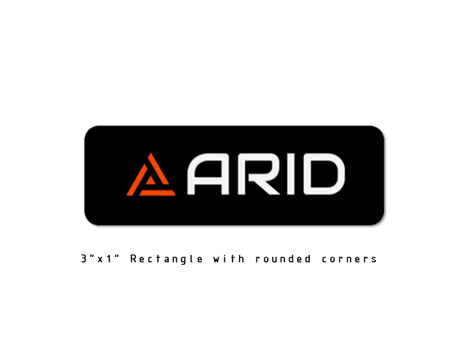 ARID USA Rectangular Sticker - 3 Pack
